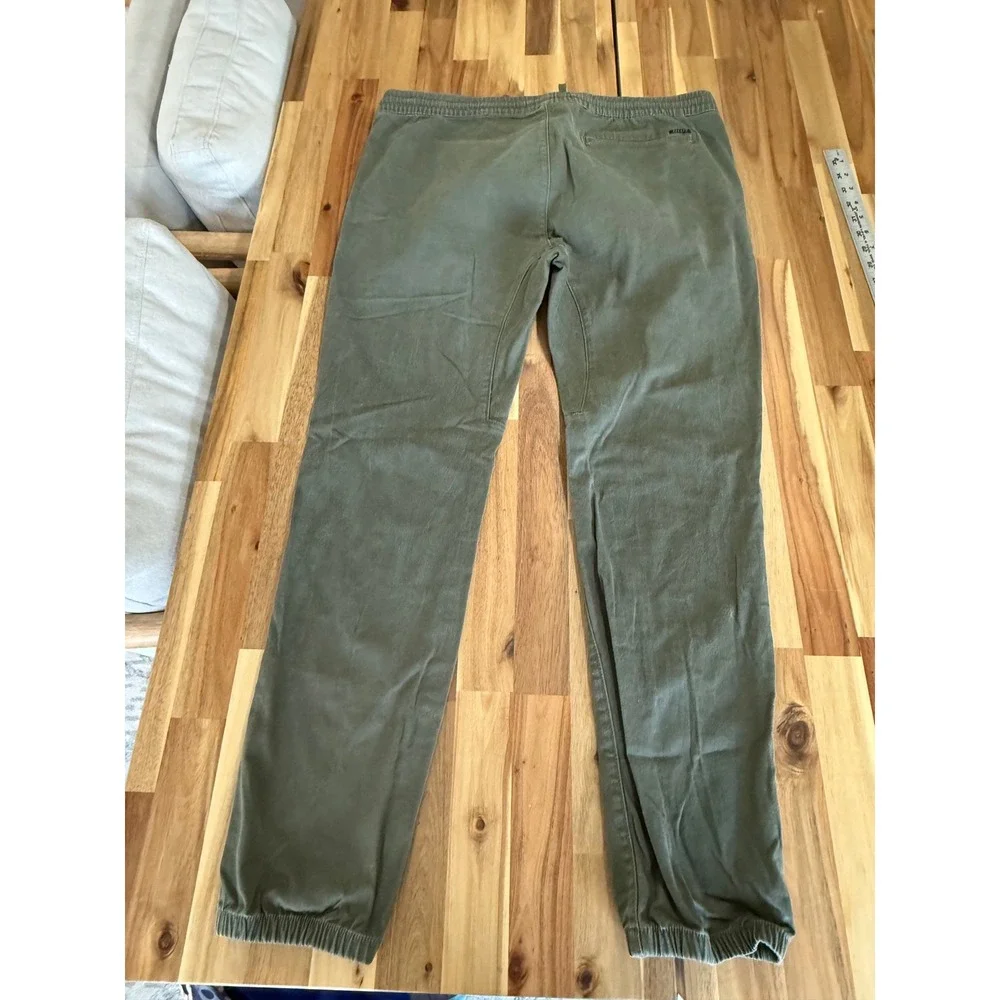 PacSun Mens XL Olive Green Jogger Pants Elastic Waist Drawstring Casual Twill